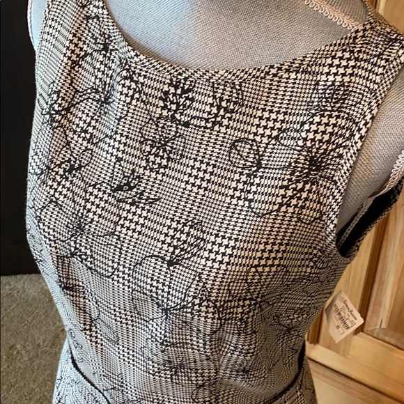 NWT David Meister Plaid & Floral Career Dress 8 - Picture 2 of 8